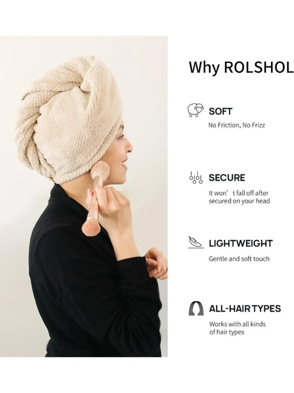 Extra Large Microfiber Hair Towel Wraps - Super Absorbent Quick Dry Hair Turbans